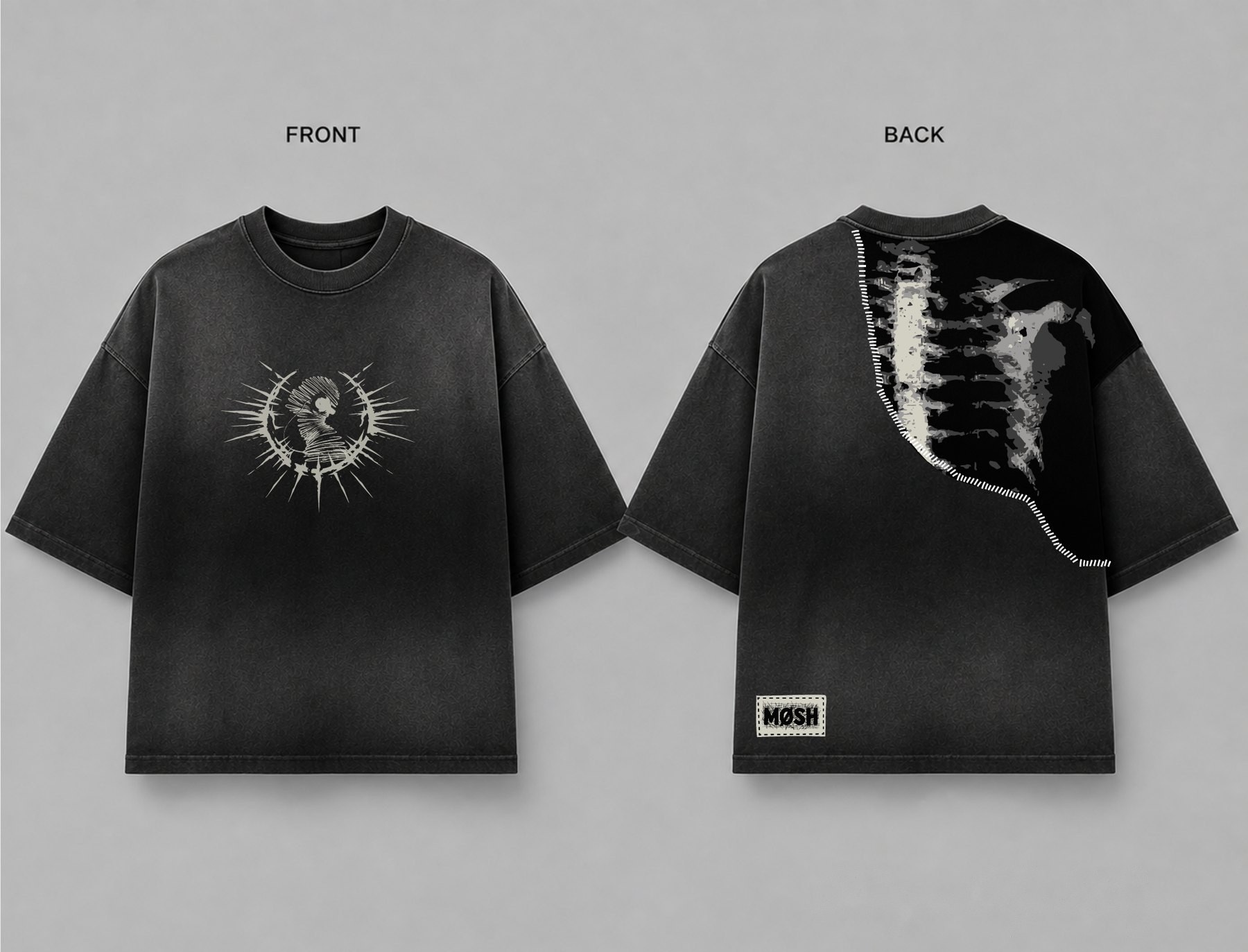 Finished Resolved tee, front and back